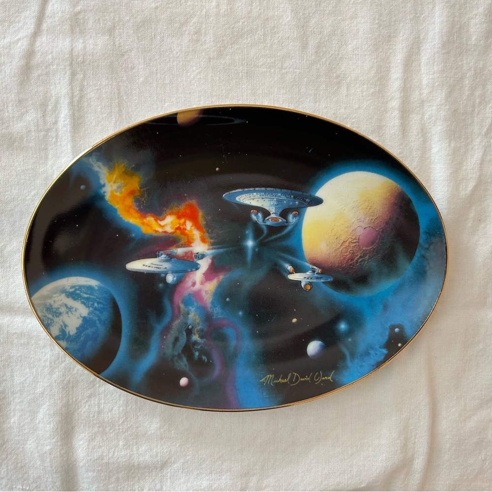 Star Trek To Boldly Go Plate W/COA - Space, The Final Frontier - Hamilton